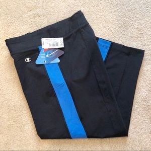 NWT Champion Black Wide Leg Track Pant Size Small